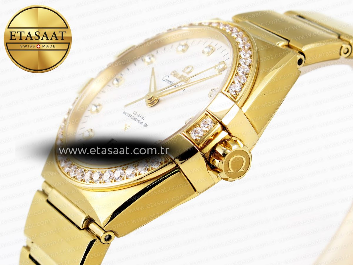 Omega CONSTELLATION 39MM RG DIAMONDS  WHITE DIAMONDS DIAL ON YG A8801 - Görsel 7