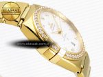 CONSTELLATION 39MM YG DIAMONDS BEZEL ASWF 1:1 BEST EDITION WHITE DIAMONDS DIAL ON YG BRACELET A8801 - Görsel 8