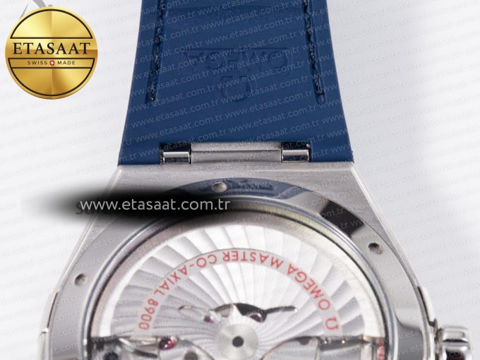 Constellation 41mm Blue Ceramic Bezel SS SBF 1:1 Best Edition White Dial on SS Bracelet A8900 - Görsel 14