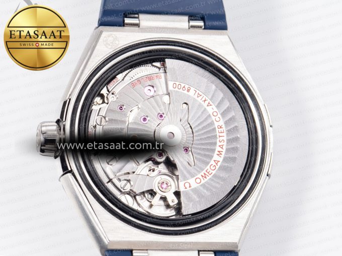 Constellation 41mm Blue Ceramic Bezel SS SBF 1:1 Best Edition White Dial on SS Bracelet A8900 - Görsel 17