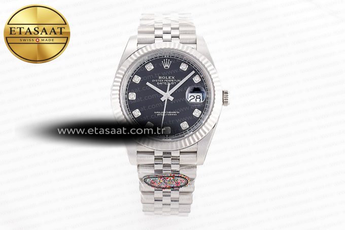 Datejust 126334 41mm Jubilee 904L SS/SS Grey/Moissanite Clean VR3235 - Görsel 3