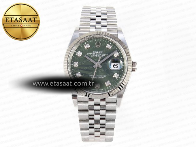 Rolex DateJust 36 126234 STEEL GREEN VR3235 - Görsel 3