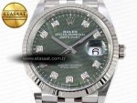 Rolex DateJust 36 126234 STEEL GREEN VR3235 - Görsel 5