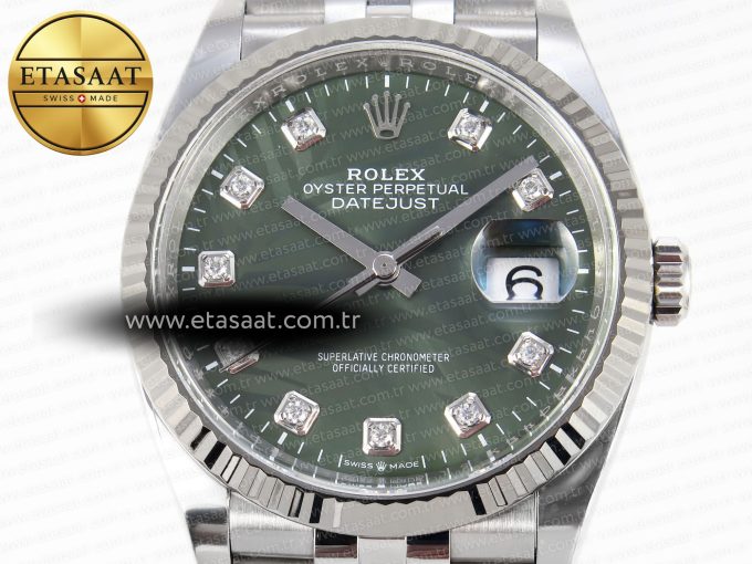 Rolex DateJust 36 126234 STEEL GREEN VR3235 - Görsel 5