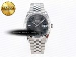 DATEJUST 36 SS 126200 VSF 1:1 BEST EDITION 904L STEEL GRAY DIAL GREEN ROMAN ON JUBILEE BRACELET VS3235 - Görsel 3