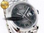 Rolex DATEJUST 36 126200 GRAY DIAL GREEN ROMAN VS3235 - Görsel 5