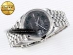 DATEJUST 36 SS 126200 VSF 1:1 BEST EDITION 904L STEEL GRAY DIAL GREEN ROMAN ON JUBILEE BRACELET VS3235 - Görsel 7
