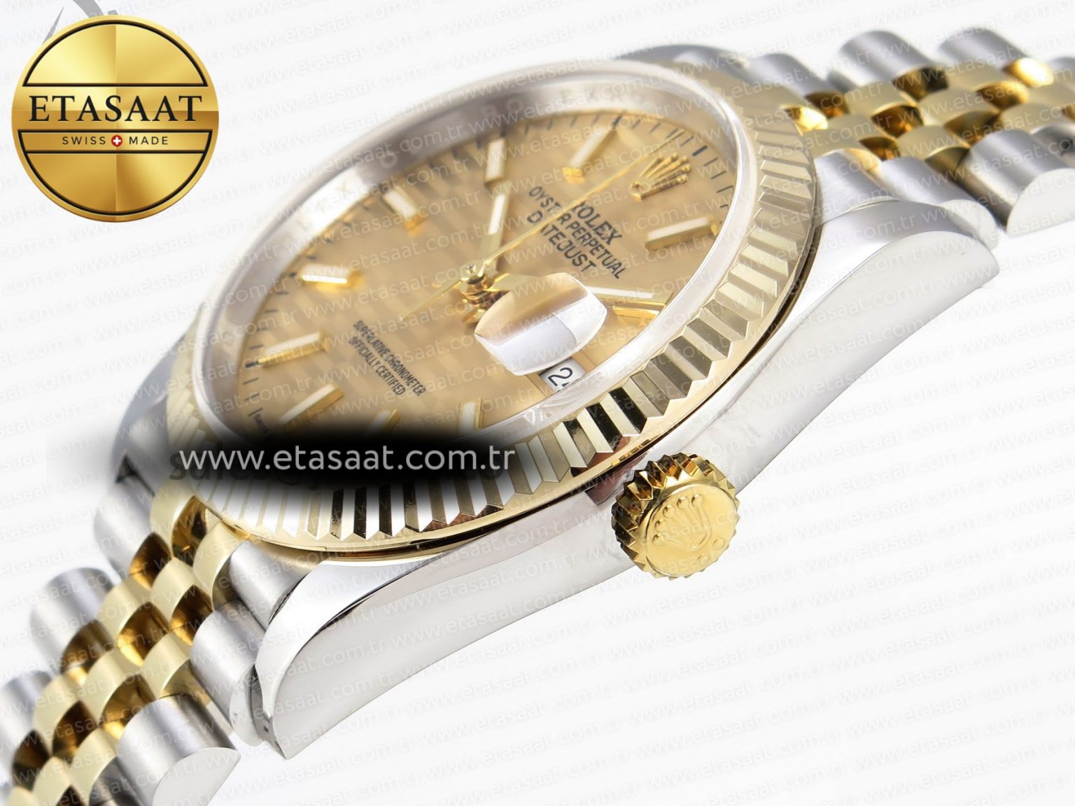 DATEJUST 36 SS 126233 BP MAKER 1:1 BEST EDITION YG TEXTURED DIAL ON SS/YG JUBILEE BRACELET A2824 - Görsel 6