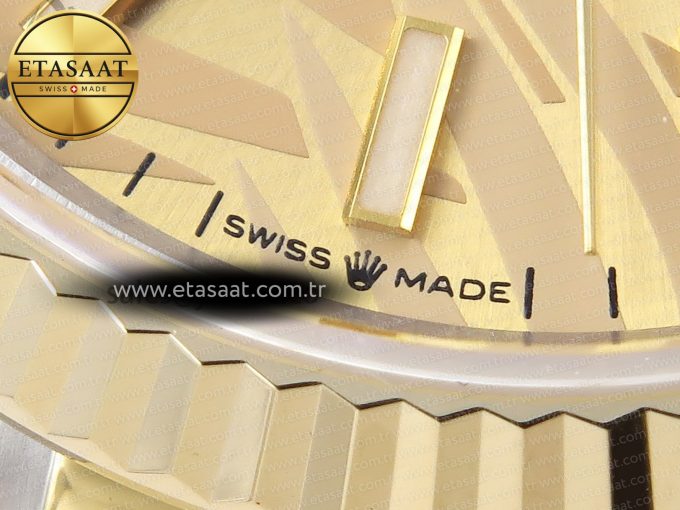DATEJUST 36 SS 126233 BP MAKER 1:1 BEST EDITION YG TEXTURED DIAL ON SS/YG OYSTER BRACELET A2824 - Görsel 11