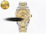 DATEJUST 36 SS 126233 BP MAKER 1:1 BEST EDITION YG TEXTURED DIAL ON SS/YG OYSTER BRACELET A2824 - Görsel 3