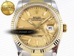 DATEJUST 36 SS 126233 BP MAKER 1:1 BEST EDITION YG TEXTURED DIAL ON SS/YG OYSTER BRACELET A2824 - Görsel 4