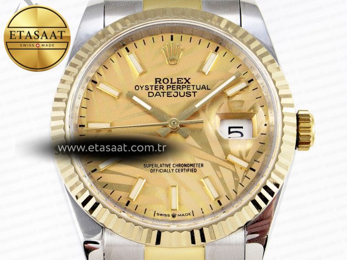 DATEJUST 36 SS 126233 BP MAKER 1:1 BEST EDITION YG TEXTURED DIAL ON SS/YG OYSTER BRACELET A2824 - Görsel 4