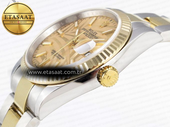 DATEJUST 36 SS 126233 BP MAKER 1:1 BEST EDITION YG TEXTURED DIAL ON SS/YG OYSTER BRACELET A2824 - Görsel 6