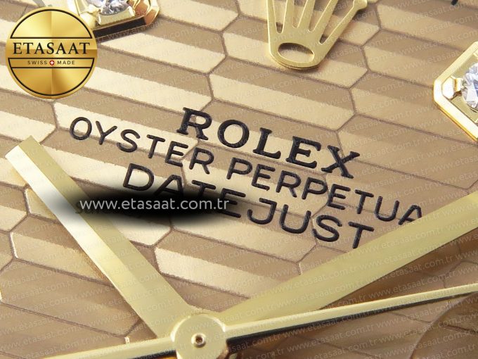 ROLEX DATEJUST STEEL YG TEXTURED DIAMONDS VS3235 - Görsel 11