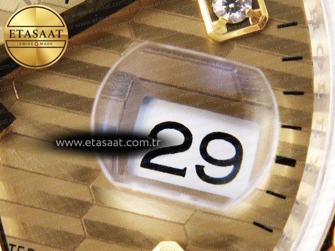 ROLEX DATEJUST STEEL YG TEXTURED DIAMONDS VS3235 - Görsel 14