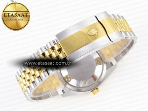 ROLEX DATEJUST STEEL YG TEXTURED DIAMONDS VS3235 - Görsel 24