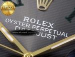Rolex DateJust 36 SS/RG 126231 Gray Dial Green Roman Marker on Jubilee Bracelet VS3235 - Görsel 10