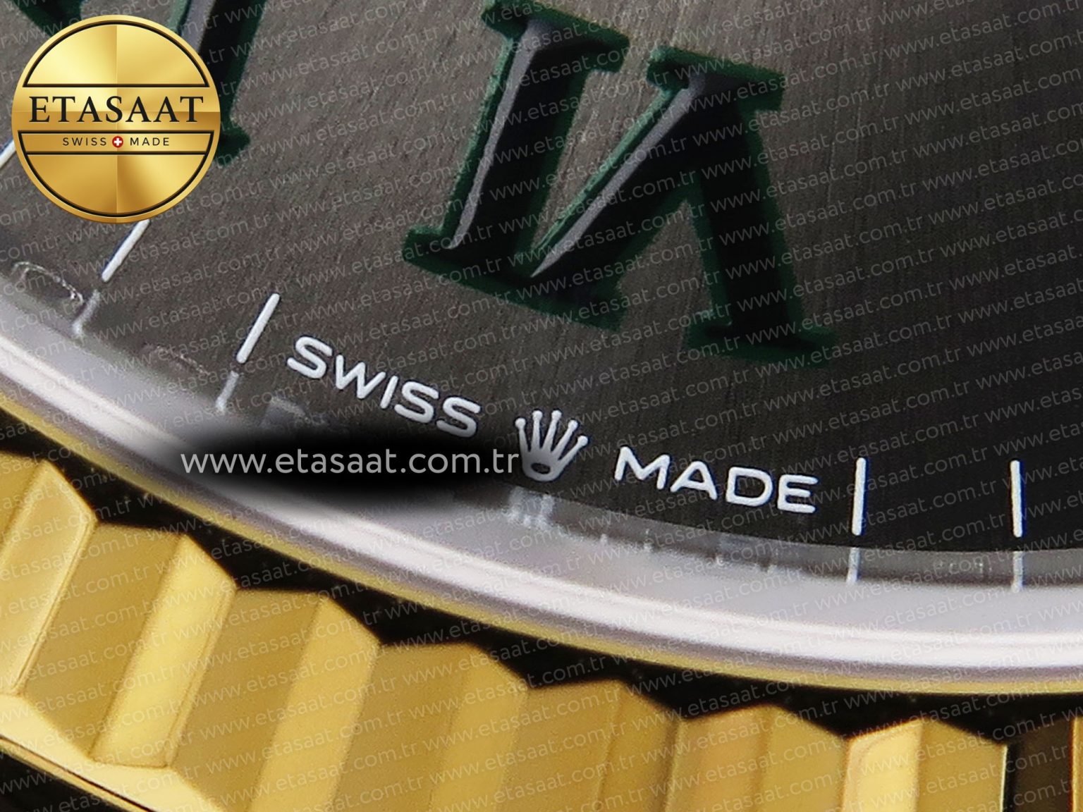 Rolex DateJust 36 SS/RG 126231 Gray Dial Green Roman Marker on Jubilee Bracelet VS3235 - Görsel 13