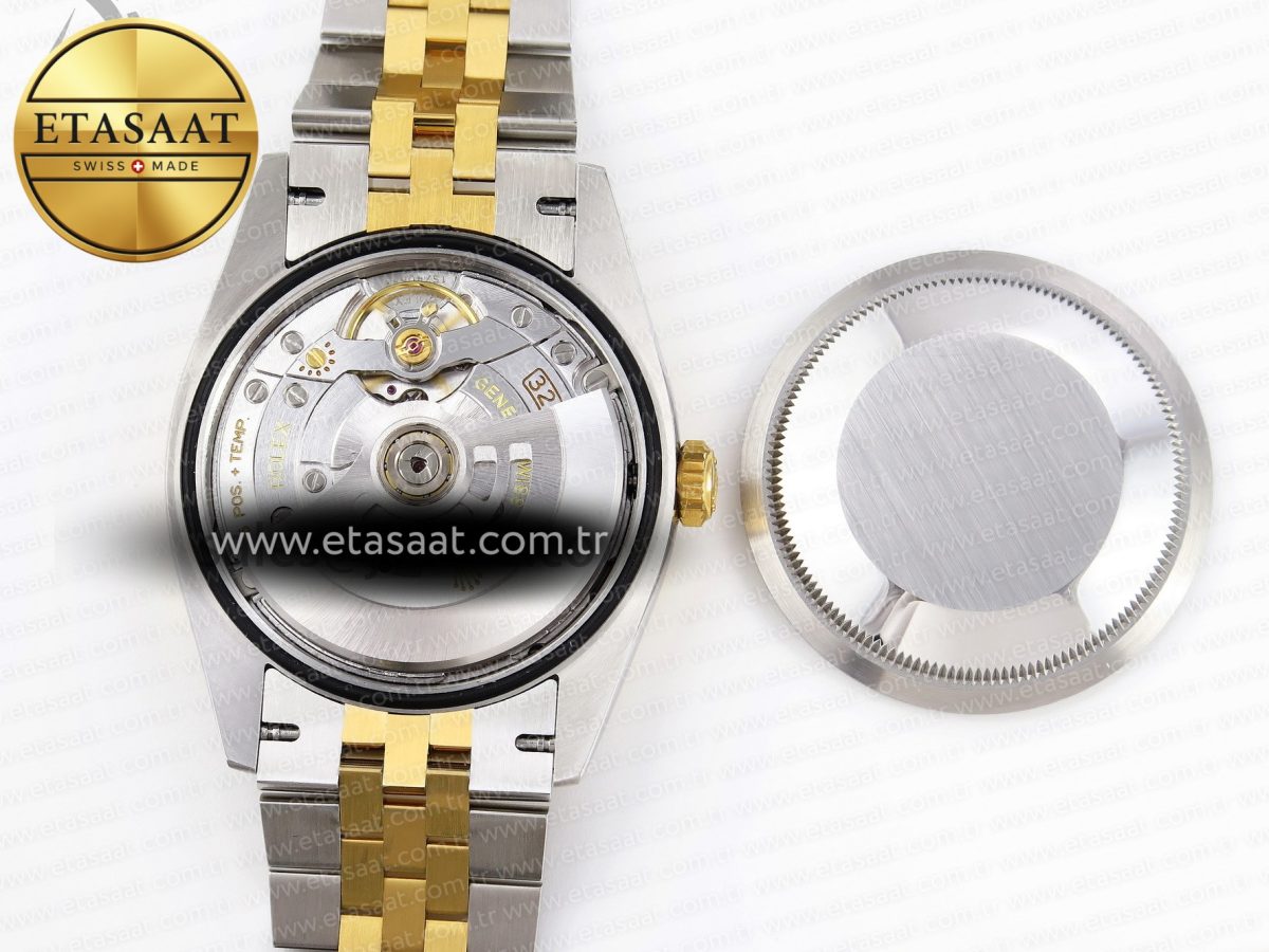 Rolex DateJust 36 SS/RG 126231 Gray Dial Green Roman Marker on Jubilee Bracelet VS3235 - Görsel 18