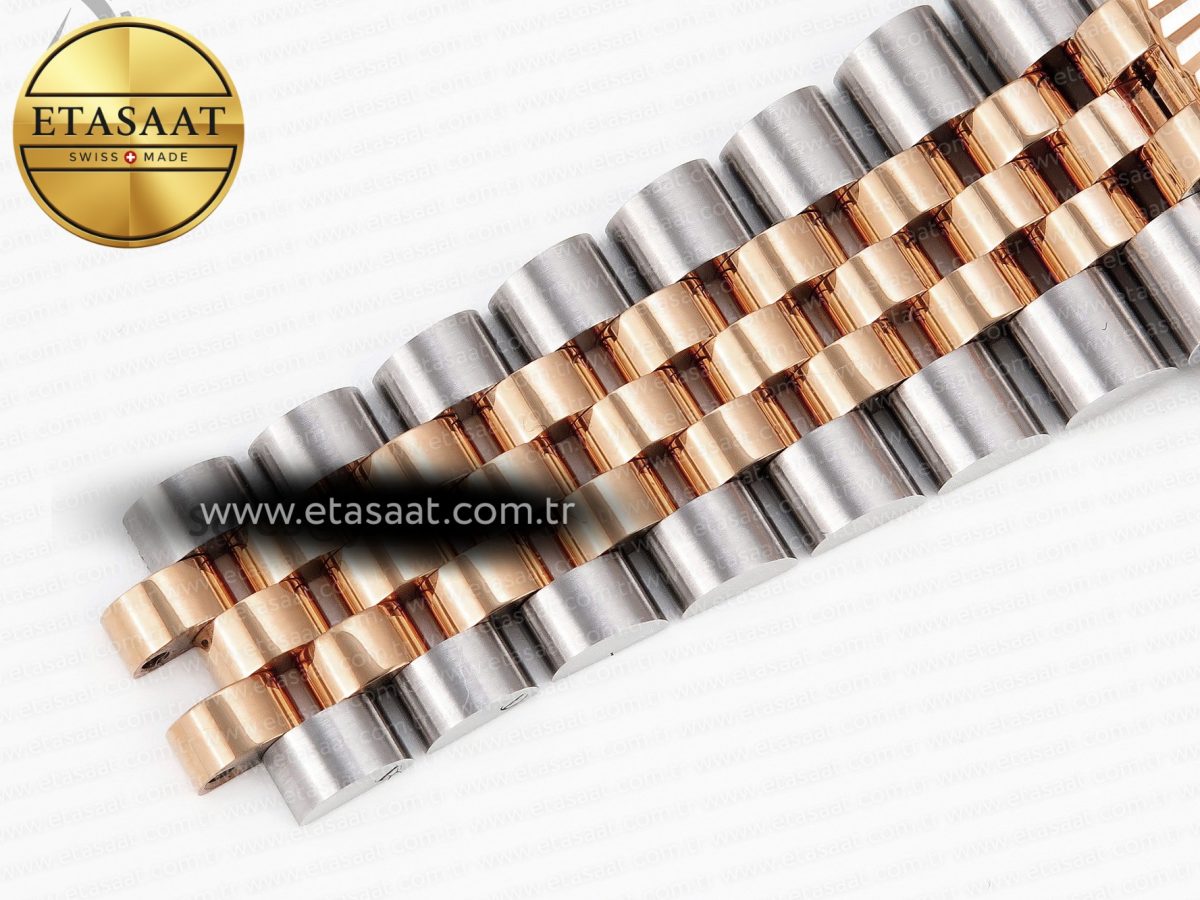 Rolex DateJust 36 SS/RG 126231 Gray Textured Diamonds Dial on Jubilee VS3235 - Görsel 26