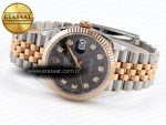 DateJust 36 SS/RG 126231 VSF 1:1 Best Edition 904L Steel Gray Textured Diamonds Dial on Jubilee Bracelet VS3235 - Görsel 7