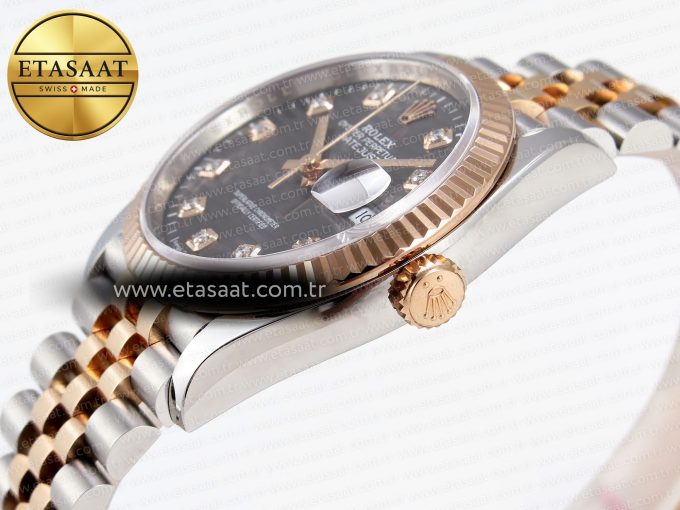 DateJust 36 SS/RG 126231 VSF 1:1 Best Edition 904L Steel Gray Textured Diamonds Dial on Jubilee Bracelet VS3235 - Görsel 8