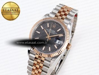 DateJust 36 SS/RG 126231 VSF 1:1 Best Edition 904L Steel Gray Textured Stick Dial on Jubilee Bracelet VS3235