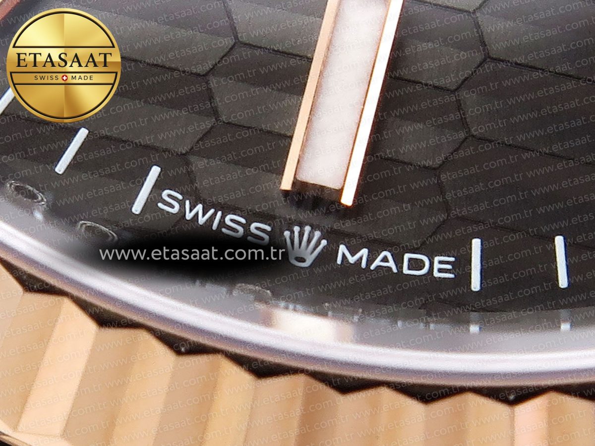 Rolex DateJust 36 SS/RG 126231 Gray Textured Stick Dial on Jubilee Bracelet VS3235 - Görsel 13