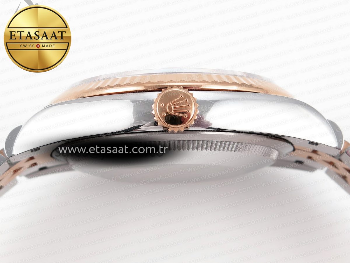 Rolex DateJust 36 SS/RG 126231 Gray Textured Stick Dial on Jubilee Bracelet VS3235 - Görsel 14