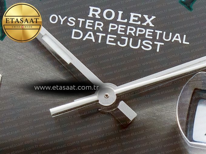 DateJust 41 126330 904L SS VSF 1:1 Best Edition Gray Dial Green Roman on Oyster Bracelet VS3235 - Görsel 10