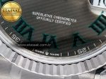 DateJust 41 126330 904L SS VSF 1:1 Best Edition Gray Dial Green Roman on Oyster Bracelet VS3235 - Görsel 12