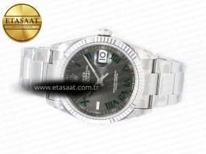 DateJust 41 126330 904L SS VSF 1:1 Best Edition Gray Dial Green Roman on Oyster Bracelet VS3235 - Görsel 9