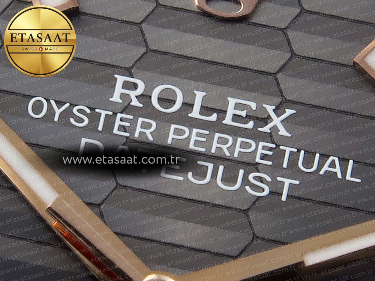 Rolex DATEJUST 41 126331 GRAY TEXTURED DIAL ON SS/RG VS3235 - Görsel 10