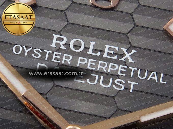 DATEJUST 41 126331 VSF 1:1 BEST EDITION 904L STEEL GRAY TEXTURED DIAL ON SS/RG JUBILEE BRACELET VS3235 - Görsel 10