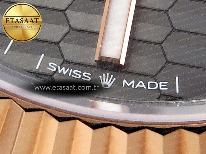 DATEJUST 41 126331 VSF 1:1 BEST EDITION 904L STEEL GRAY TEXTURED DIAL ON SS/RG JUBILEE BRACELET VS3235 - Görsel 13
