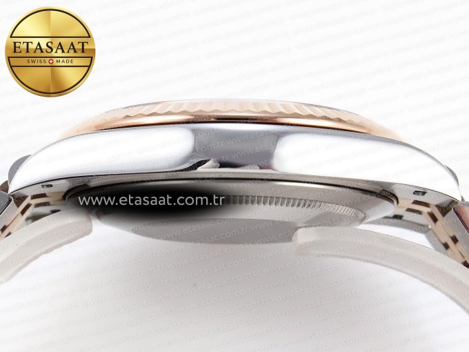 DATEJUST 41 126331 VSF 1:1 BEST EDITION 904L STEEL GRAY TEXTURED DIAL ON SS/RG JUBILEE BRACELET VS3235 - Görsel 14