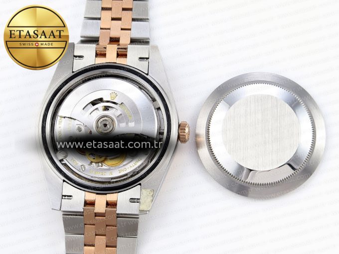 DATEJUST 41 126331 VSF 1:1 BEST EDITION 904L STEEL GRAY TEXTURED DIAL ON SS/RG JUBILEE BRACELET VS3235 - Görsel 18