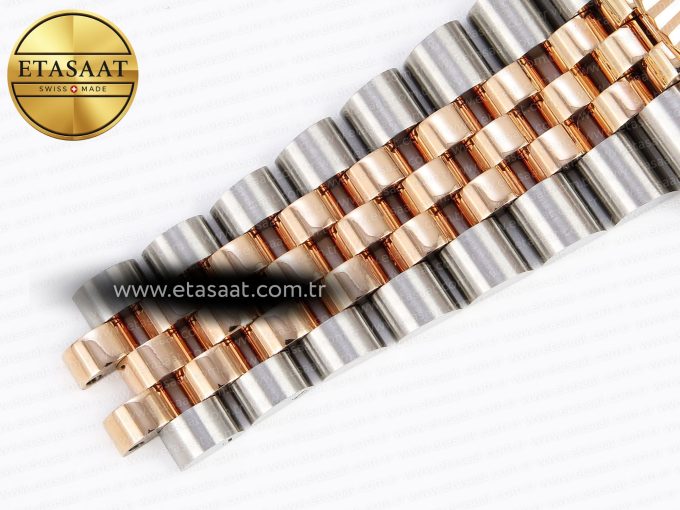 DATEJUST 41 126331 VSF 1:1 BEST EDITION 904L STEEL GRAY TEXTURED DIAL ON SS/RG JUBILEE BRACELET VS3235 - Görsel 26