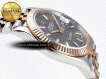 DATEJUST 41 126331 VSF 1:1 BEST EDITION 904L STEEL GRAY TEXTURED DIAL ON SS/RG JUBILEE BRACELET VS3235 - Görsel 9