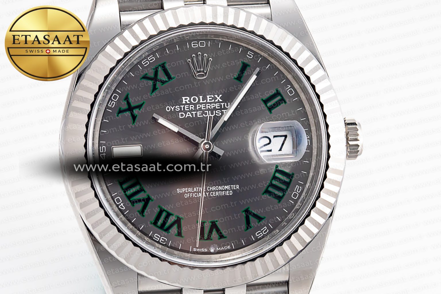 DateJust 41 126334 904L SS Clean Factory Best Edition Wimbledon Dial on Jubilee Bracelet VR3235 - Görsel 5