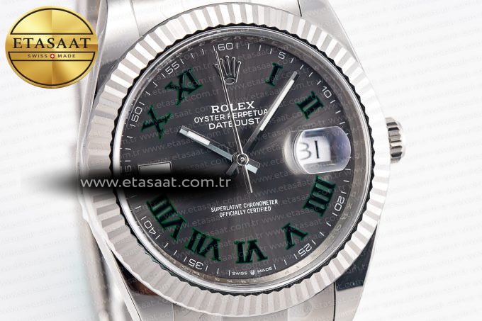 DateJust 41 126334 904L SS Clean Factory Best Edition Wimbledon Dial on Oyster Bracelet VR3235 - Görsel 6