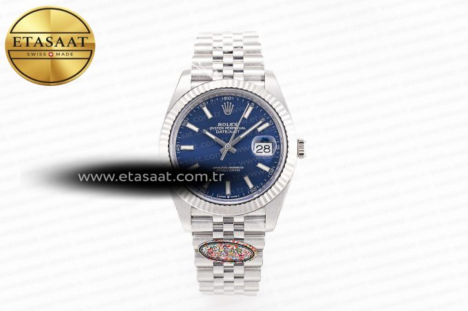 DateJust 41 126334 Clean 1:1 Best Edition 904L Steel Blue Stick Dial on Jubilee Bracelet VR3235 - Görsel 3