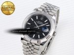 DATEJUST 41MM 126334 904 SS ARF 1:1 BEST EDITION BLACK DIAL STICKS MARKERS ON JUBILEE BRACELET SH3235