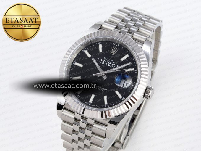 DATEJUST 41MM 126334 904 SS ARF 1:1 BEST EDITION BLACK DIAL STICKS MARKERS ON JUBILEE BRACELET SH3235 - Görsel 2