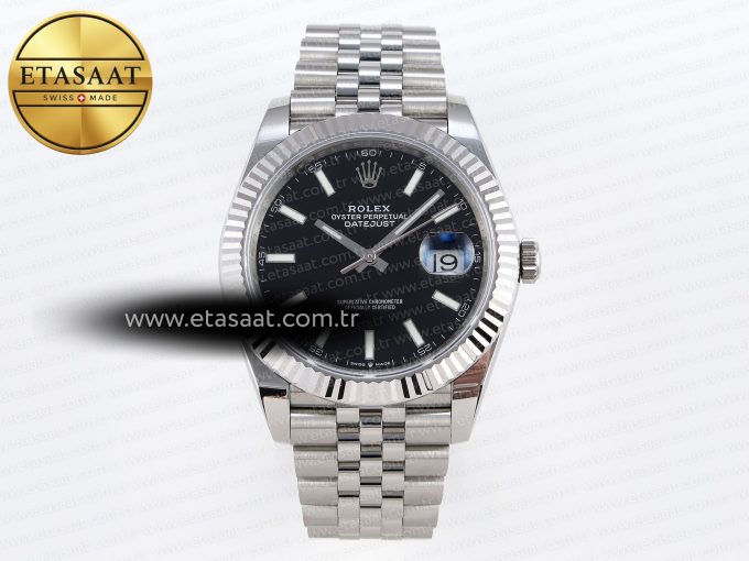 DATEJUST 41MM 126334 904 SS ARF 1:1 BEST EDITION BLACK DIAL STICKS MARKERS ON JUBILEE BRACELET SH3235 - Görsel 3