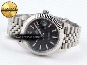 DATEJUST 41MM 126334 904 SS ARF 1:1 BEST EDITION BLACK DIAL STICKS MARKERS ON JUBILEE BRACELET SH3235 - Görsel 6