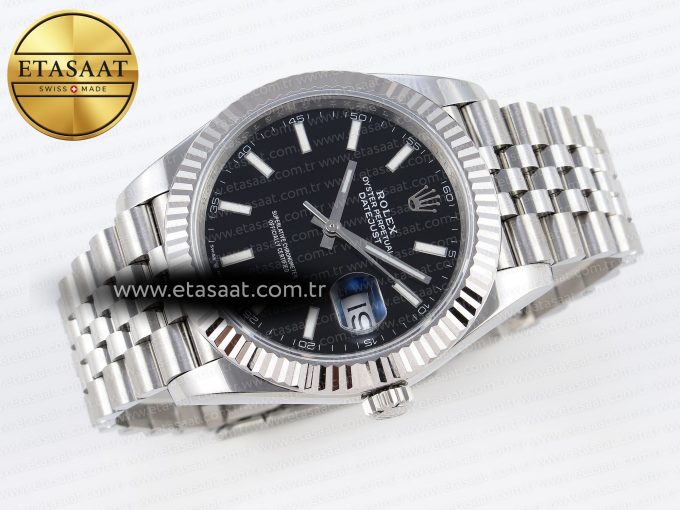 DATEJUST 41MM 126334 904 SS ARF 1:1 BEST EDITION BLACK DIAL STICKS MARKERS ON JUBILEE BRACELET SH3235 - Görsel 7