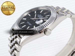 DATEJUST 41MM 126334 904 SS ARF 1:1 BEST EDITION BLACK DIAL STICKS MARKERS ON JUBILEE BRACELET SH3235 - Görsel 8