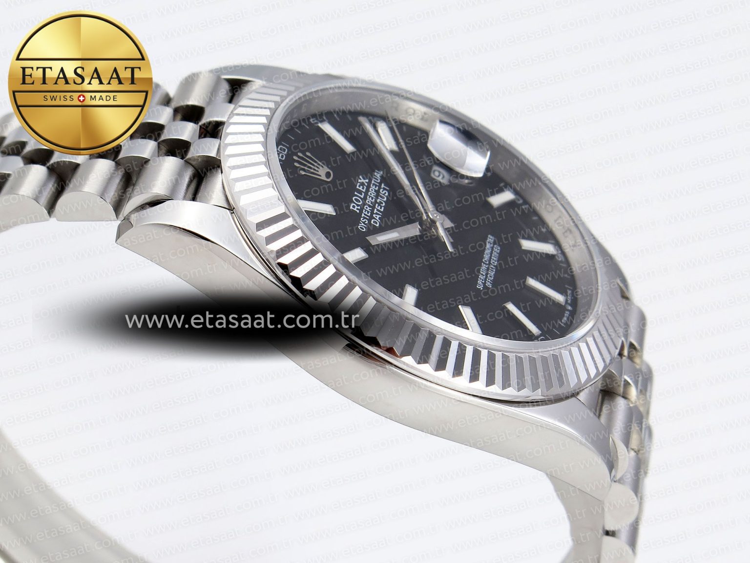 DATEJUST 41MM 126334 904 SS ARF 1:1 BEST EDITION BLACK DIAL STICKS MARKERS ON JUBILEE BRACELET SH3235 - Görsel 9