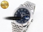 Rolex DATEJUST 41MM 126334 BLUE DIAL ROMAN MARKERS ON JUBILEE SH3235